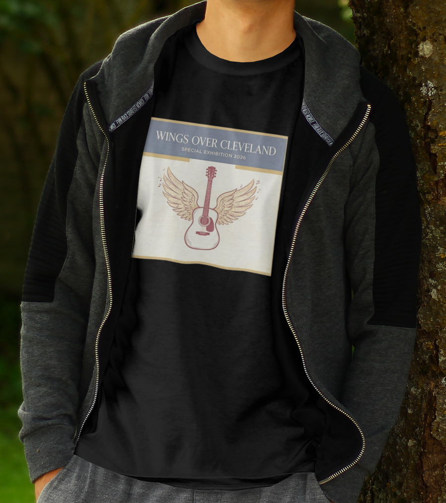 Wings Over Cleveland Special Exhibition 2026 Guitar With Wings And Music Notes T-Shirt