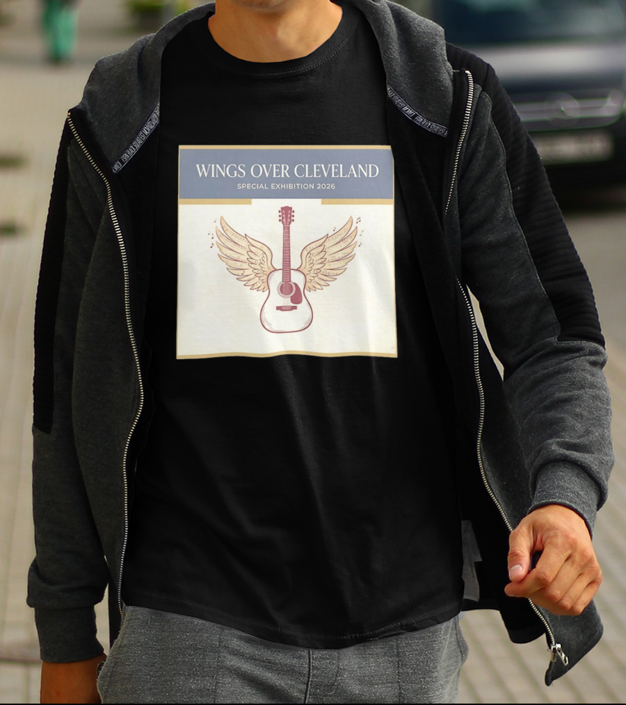 Wings Over Cleveland Special Exhibition 2026 Guitar With Wings And Music Notes T-Shirt