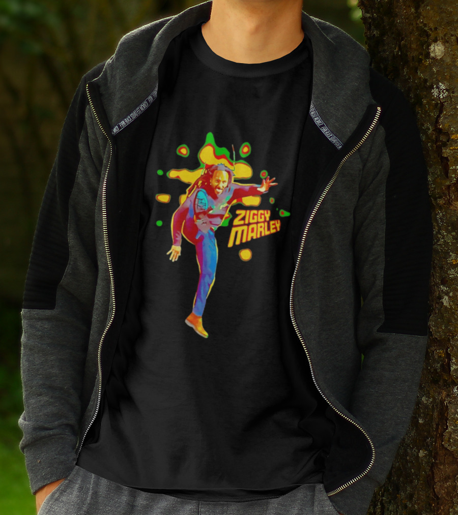 Ziggy Marley Vibrant Reggae Music Legend Performance T-Shirt
