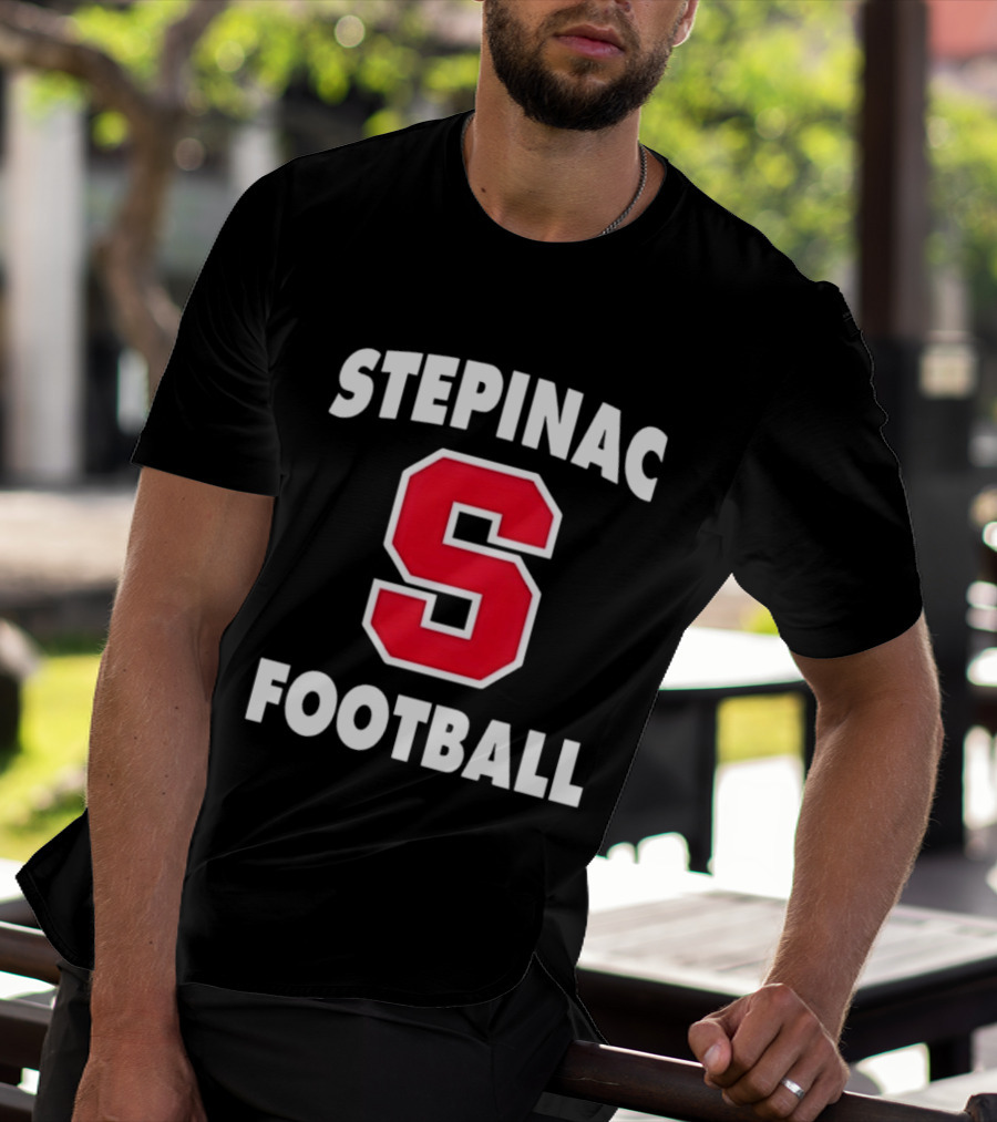 Stepinac Football Red S Bold Lettering T-Shirt