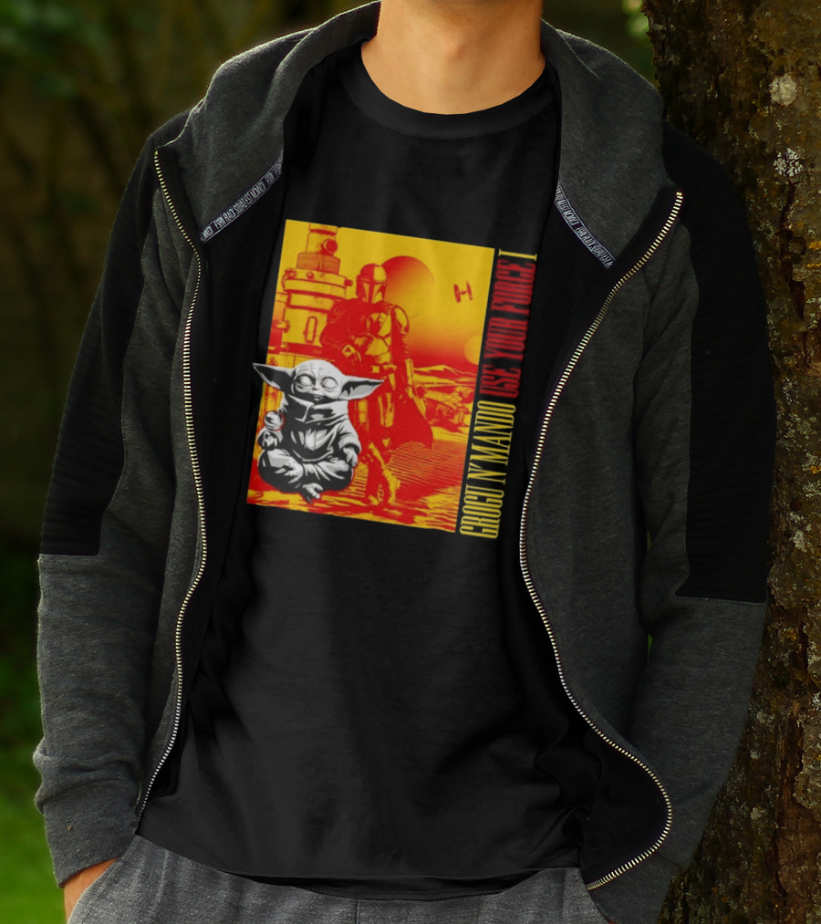 Grogu N' Mando Use Your Force I Star Wars Adventure T-Shirt