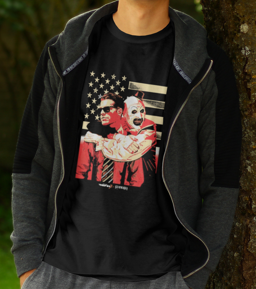 Ice Nine Kills Spencer Clown American Flag Horror Aesthetic T-Shirt