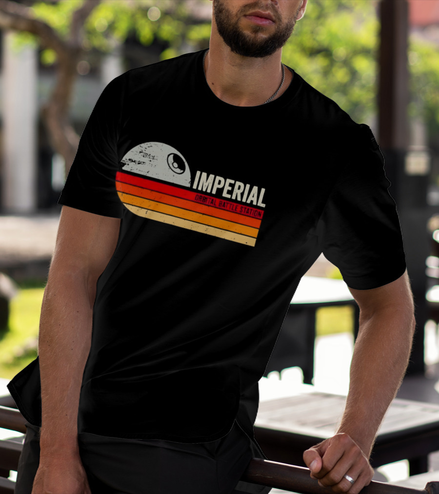 Star Wars Imperial Orbital Battle Station Death Star Sunset T-Shirt