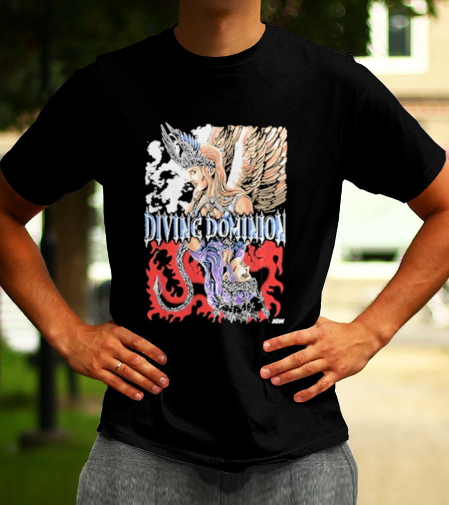 Divine Dominion Angel And Dragon Clash Heaven And Hell T-Shirt
