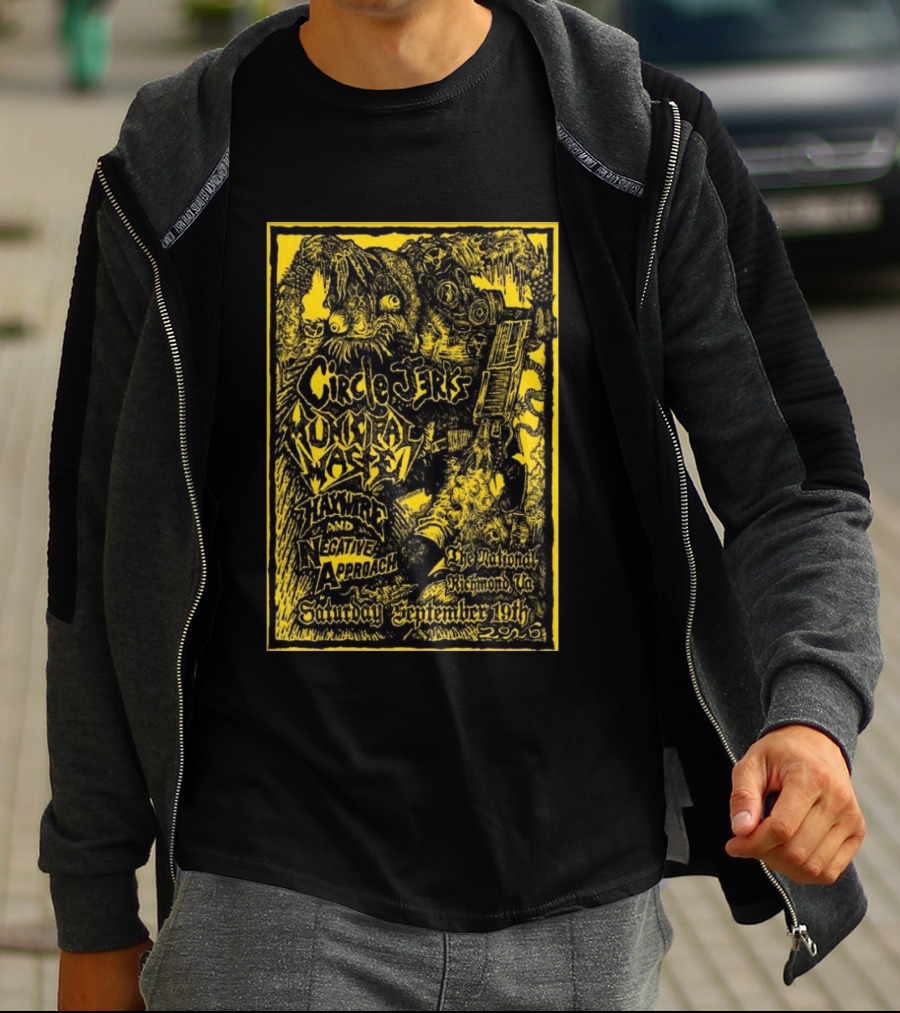 Circle Jerks Municipal Waste Hawkwind Negative Approach The National Richmond Va Saturday September 19th 2026 T-Shirt