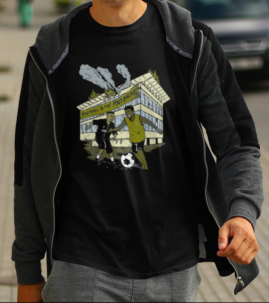 Football To The Footballers Players Soccer Stadium Scene T-Shirt