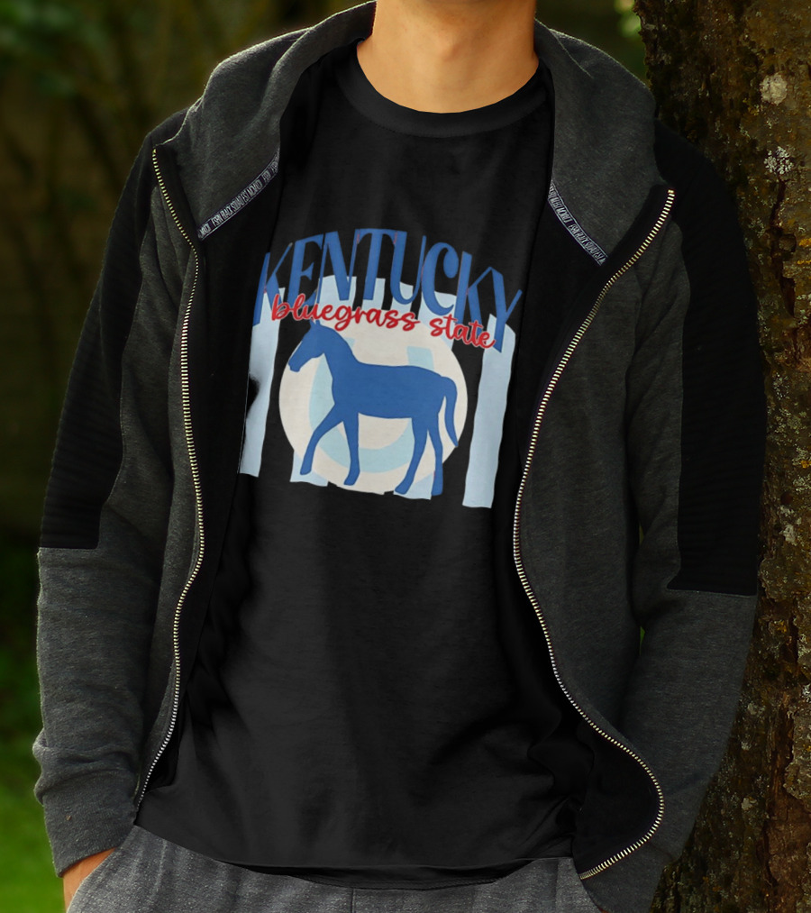 Kentucky Bluegrass State Horse Horseshoe T-Shirt