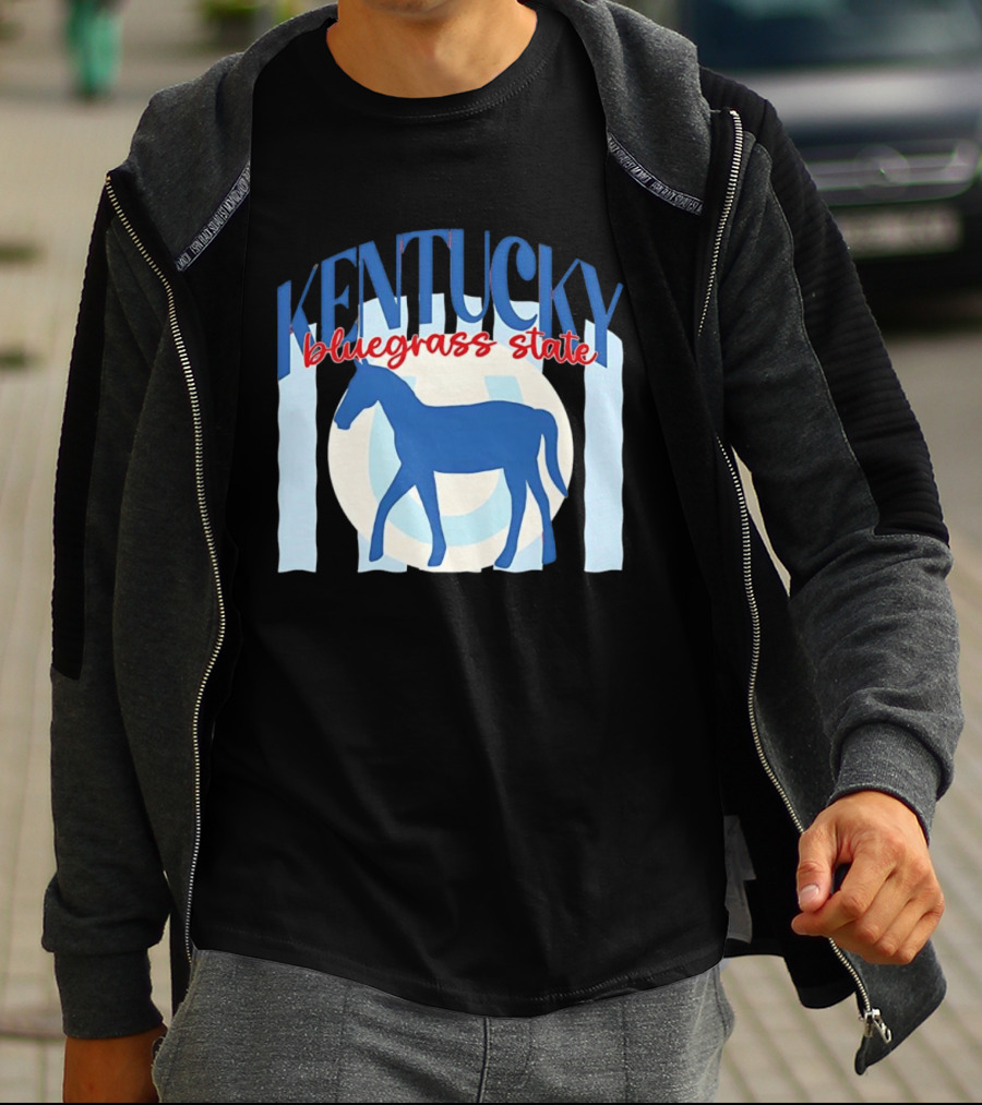 Kentucky Bluegrass State Horse Horseshoe T-Shirt