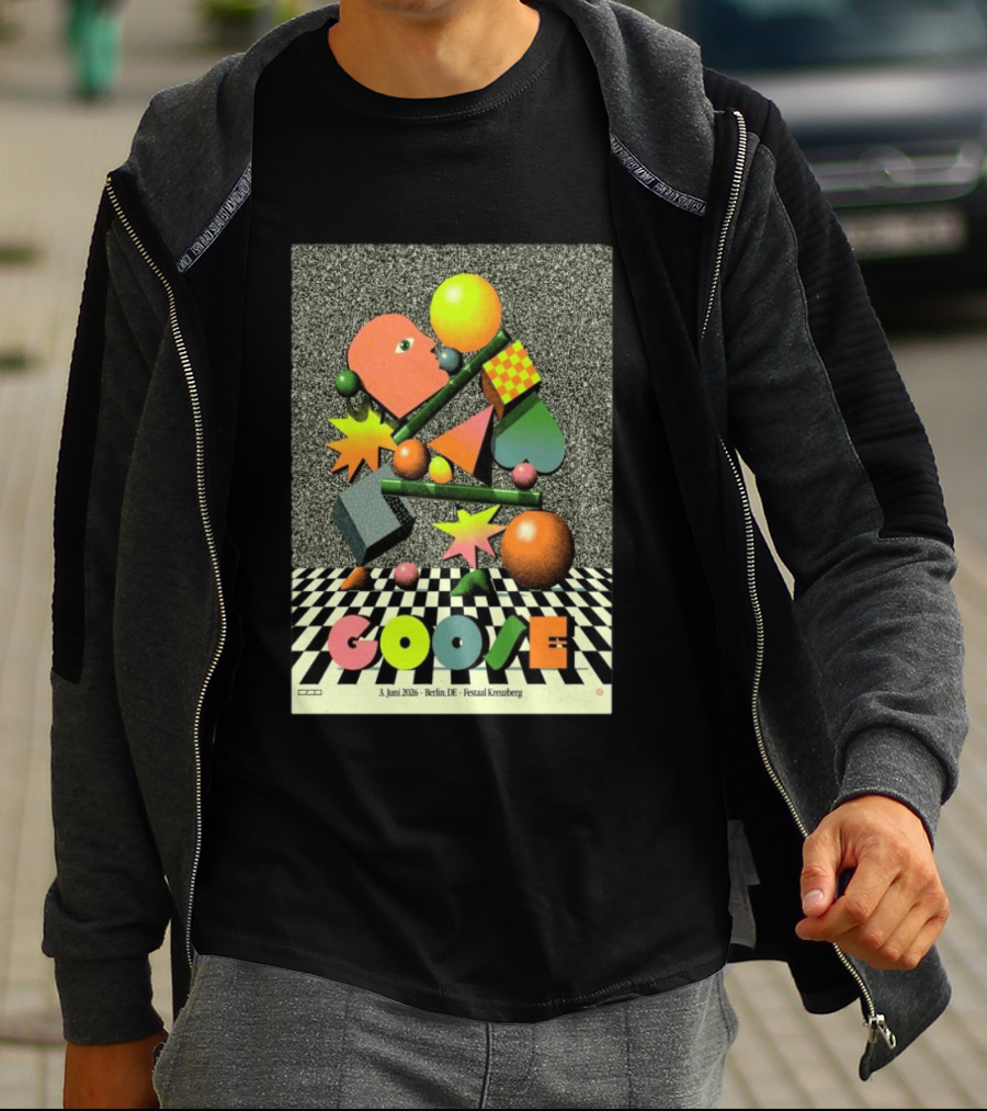Goose Berlin DE 3 Juni 2026 Festsaal Kreuzberg Checkered Geometric T-Shirt