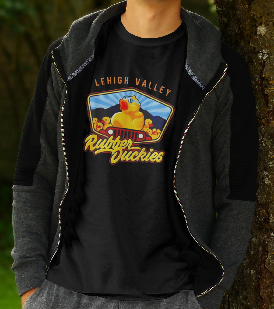 Lehigh Valley IronPigs Rubber Duckies Jeep T-Shirt