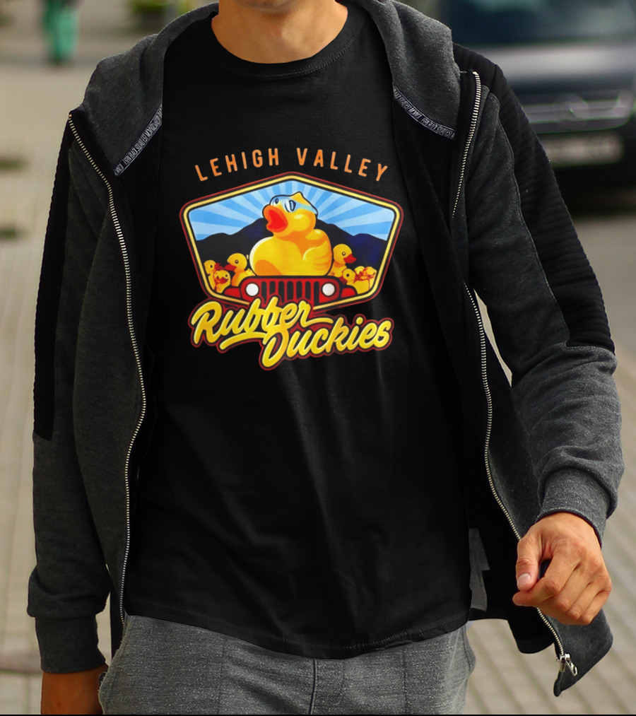 Lehigh Valley IronPigs Rubber Duckies Jeep T-Shirt