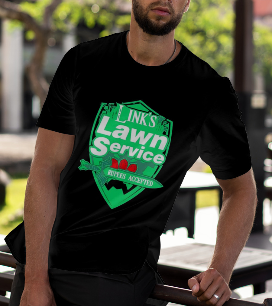 Link's Lawn Service Rupees Accepted The Legend Of Zelda Master Sword T-Shirt