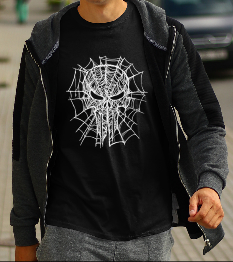 Punisher Spider Skull Web T-Shirt