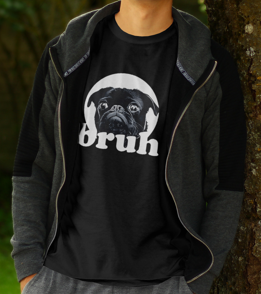 Pug Bruh Meme Resurrected Rides Don Abenante Dog T-Shirt