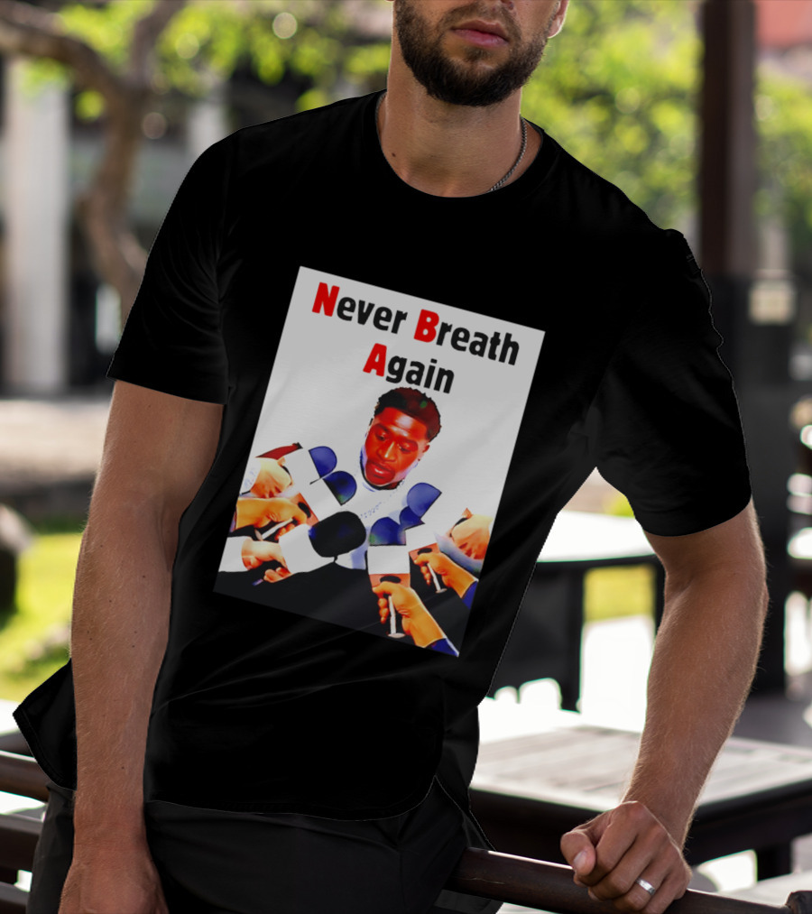 Never Breath Again George Floyd Microphones Press T-Shirt