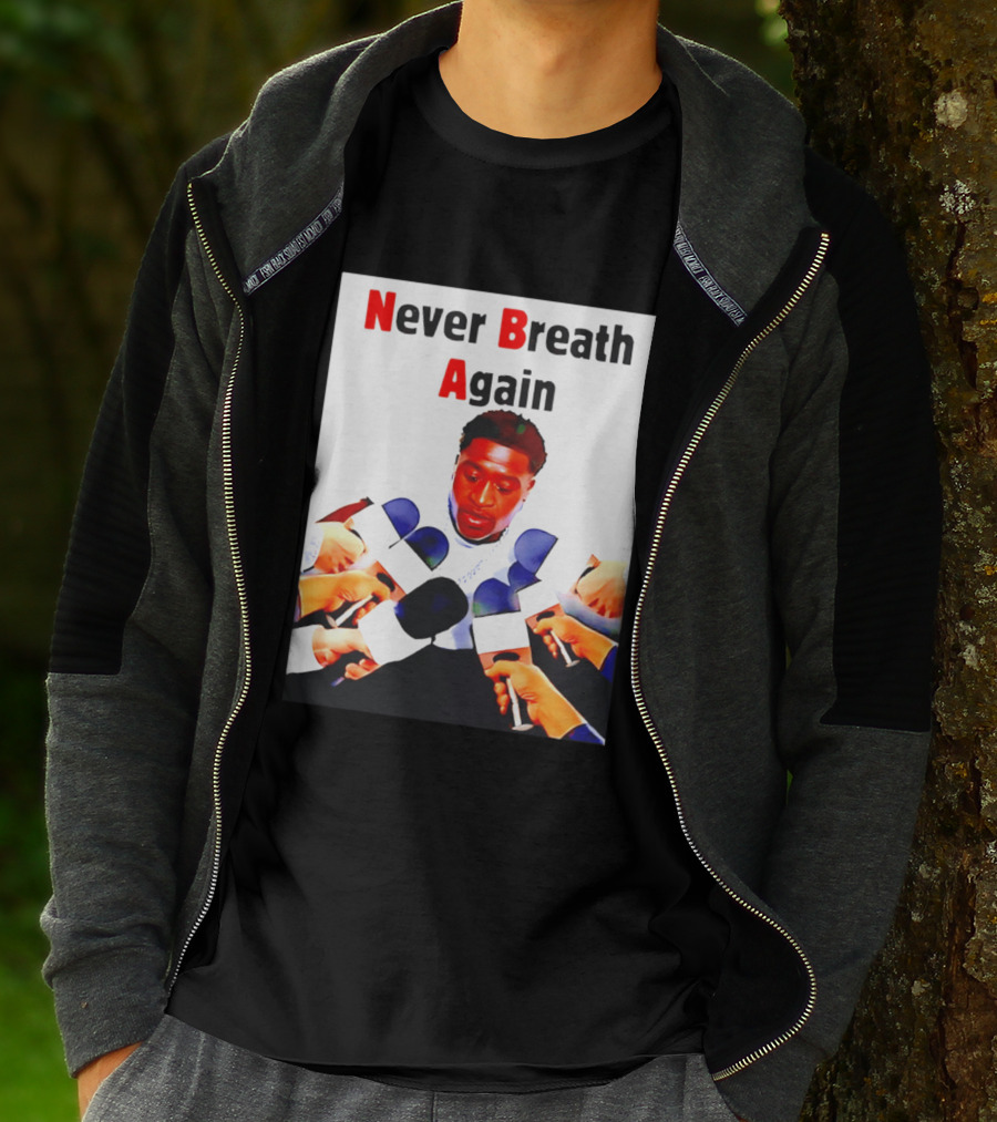 Never Breath Again George Floyd Microphones Press T-Shirt