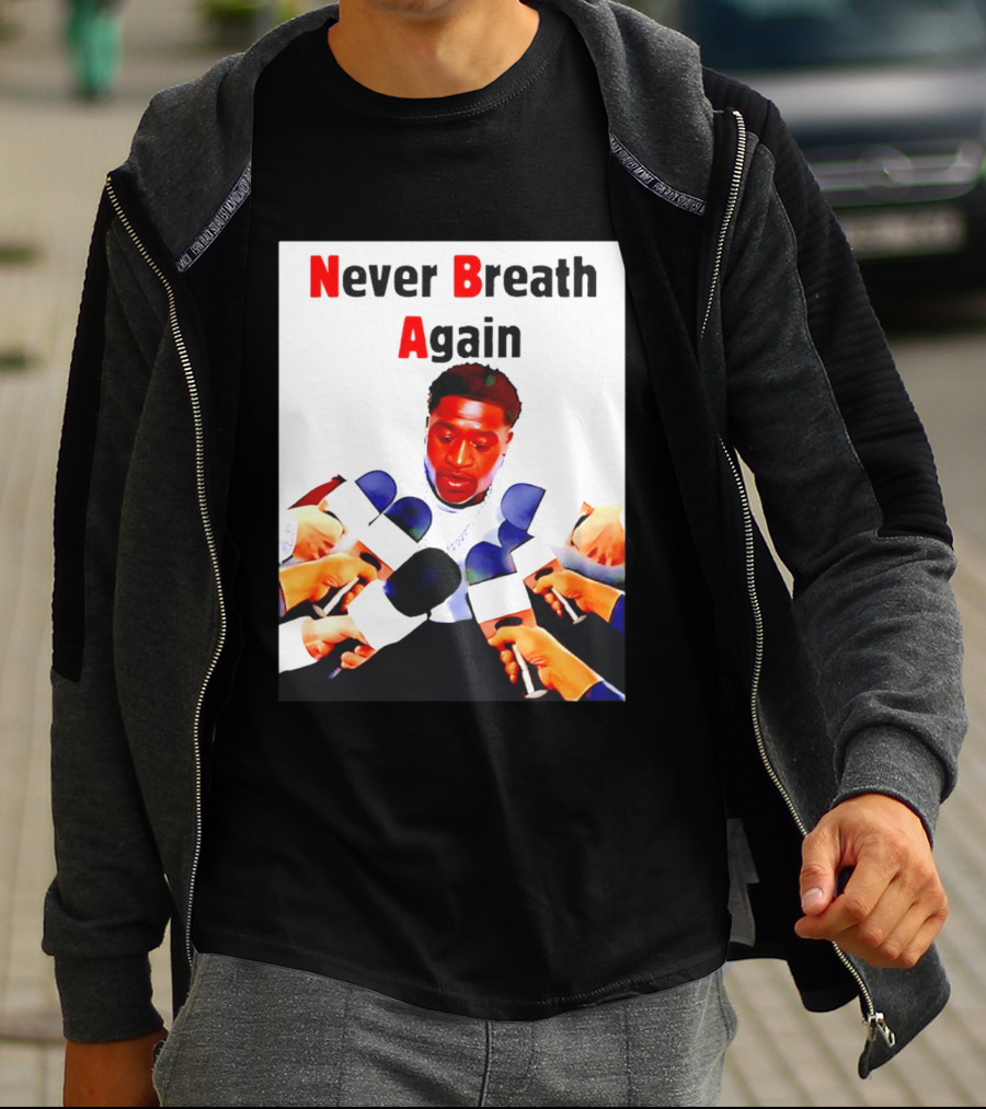 Never Breath Again George Floyd Microphones Press T-Shirt