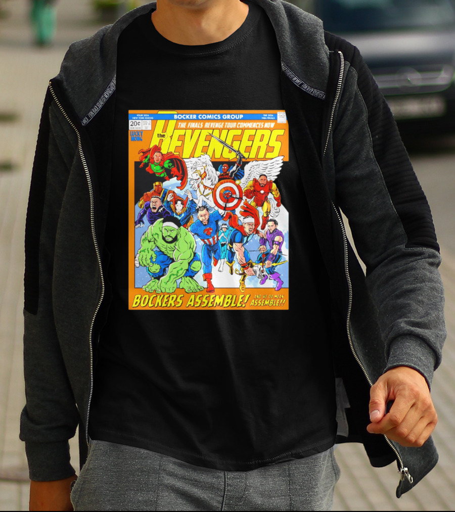 New York Knicks Bocker Comics Finals Revenge Tour Bockers Assemble T-Shirt