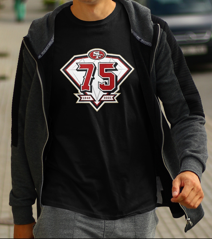 San Francisco 49ers SF 75th Anniversary 1946 2021 T-Shirt