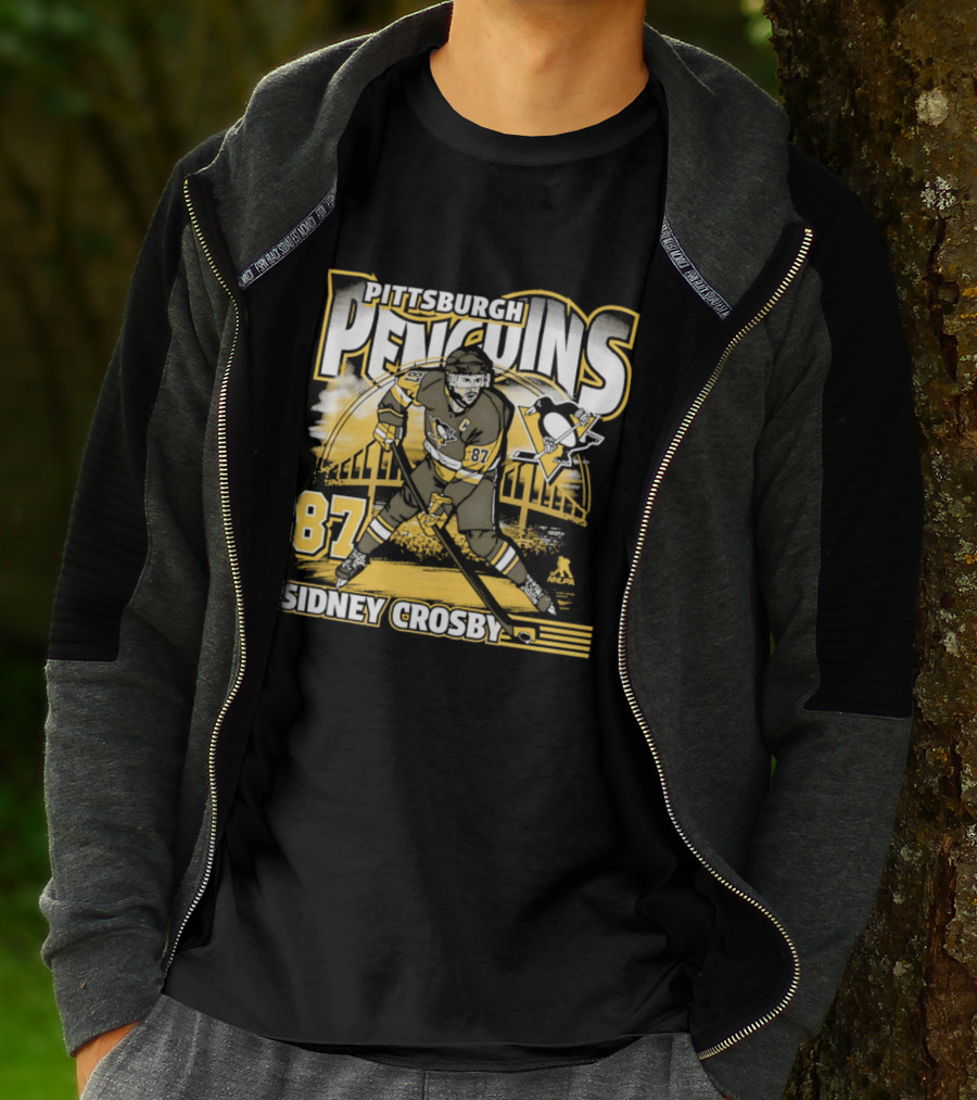 Sidney Crosby 87 Pittsburgh Penguins Player Bridge T-Shirt