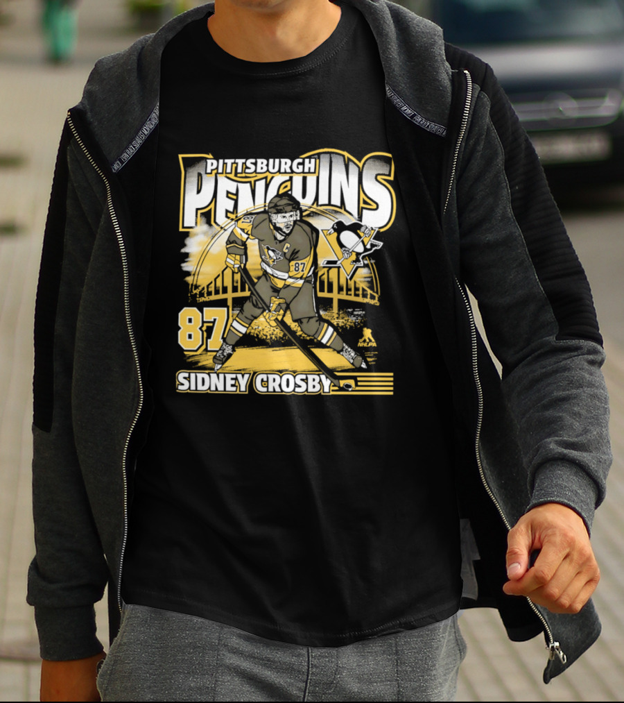 Sidney Crosby 87 Pittsburgh Penguins Player Bridge T-Shirt