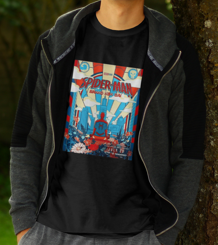 Spider Man Brand New Day Exclusive Movie Theaters July 29 Prime Fandango T-Shirt
