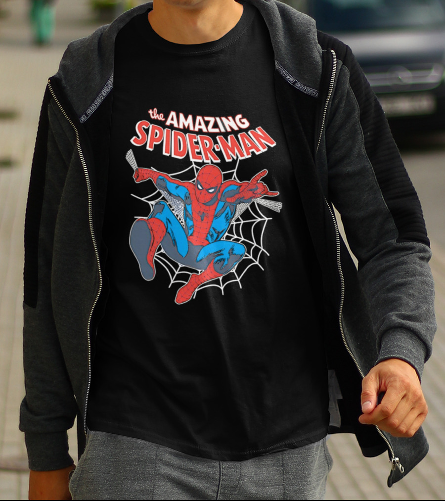 The Amazing Spider Man Web Crawling Comic T-Shirt