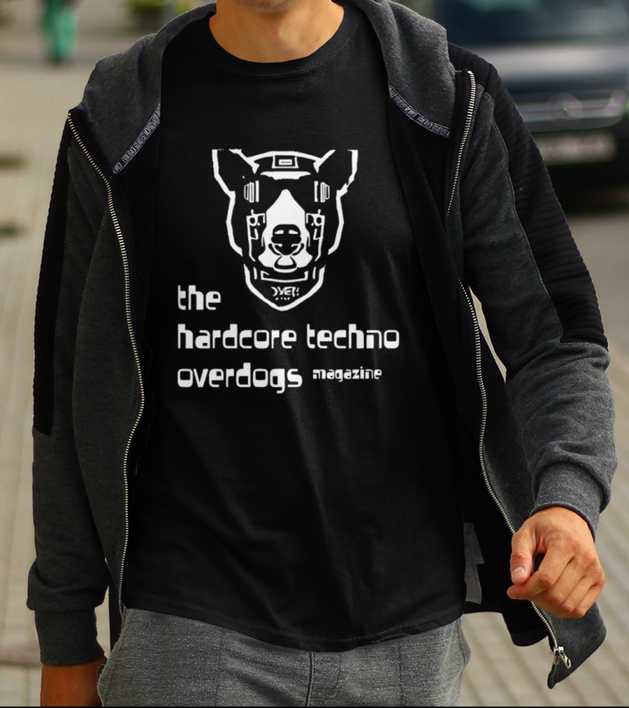 The Hardcore Techno Robot Dog Overdogs Magazine T-Shirt