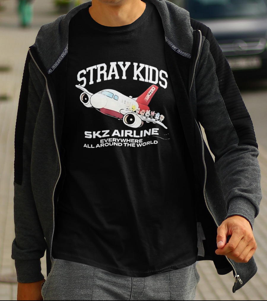 Stray Kids SKZ Airline Everywhere All Around The World T-Shirt