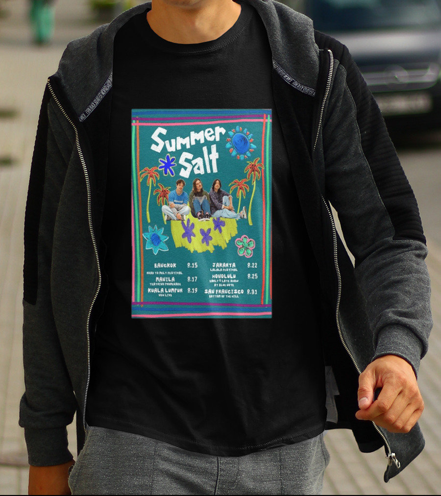 Summer Salt World Tour 2026 Bangkok Manila Kuala Lumpur Jakarta Honolulu San Francisco T-Shirt