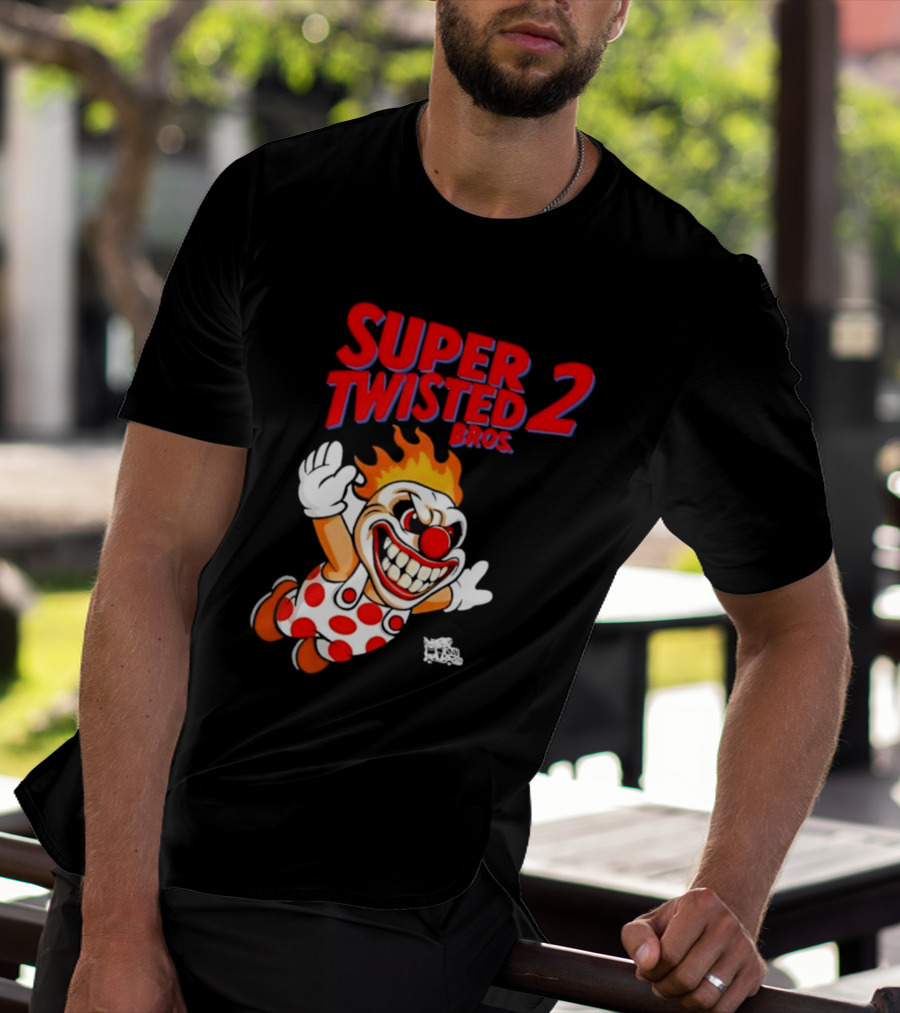 Super Twisted 2 Bros Sweet Tooth Twisted Metal Video Game Mashup T-Shirt