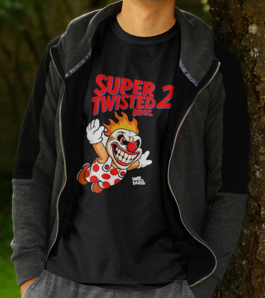 Super Twisted 2 Bros Sweet Tooth Twisted Metal Video Game Mashup T-Shirt