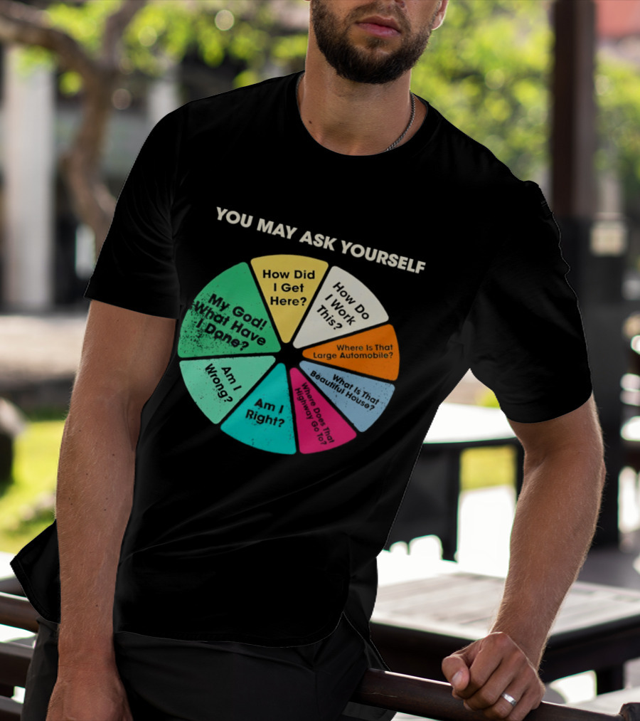 Talking Heads Pie Chart Lyrics You May Ask Yourself Once In A Lifetime T-Shirt
