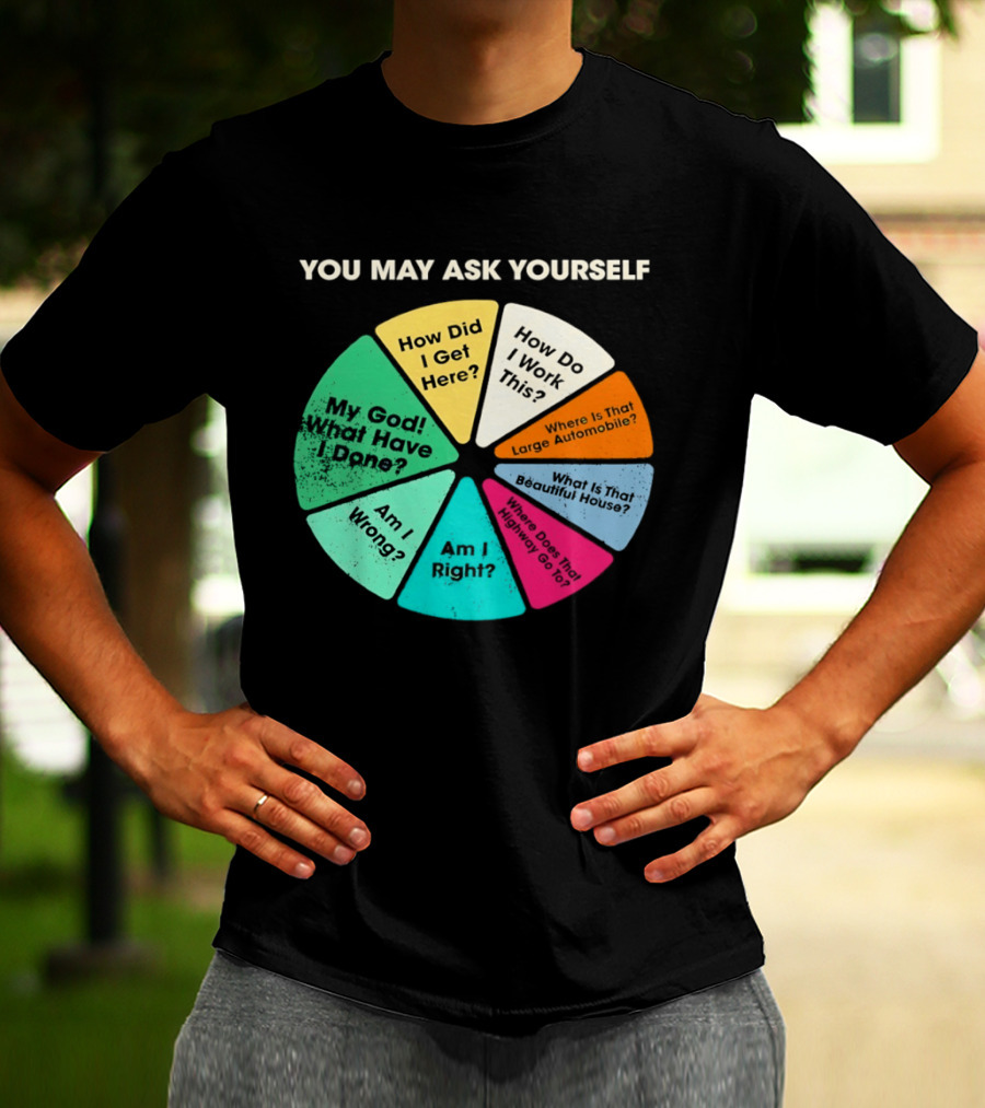 Talking Heads Pie Chart Lyrics You May Ask Yourself Once In A Lifetime T-Shirt