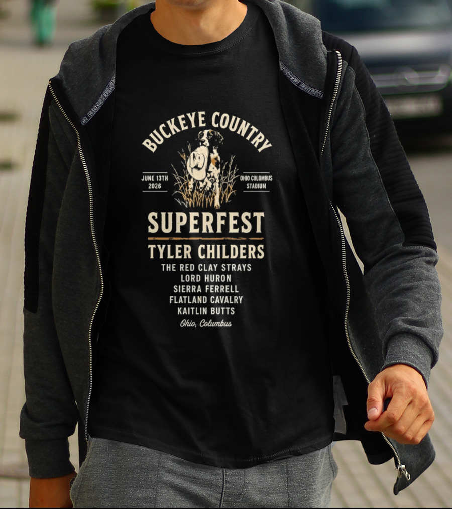 Buckeye Country Superfest 2026 Tyler Childers Live Columbus Ohio Stadium T-Shirt