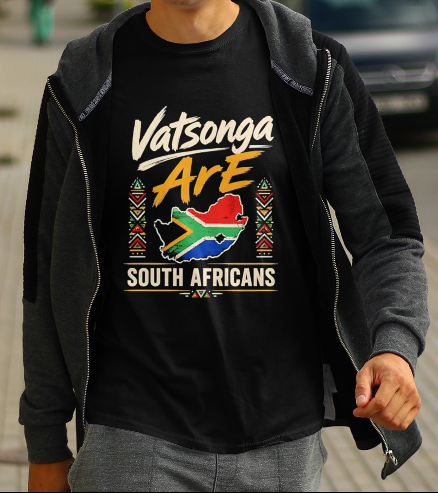 Vatsonga Are Proud South Africans Flag Map T-Shirt
