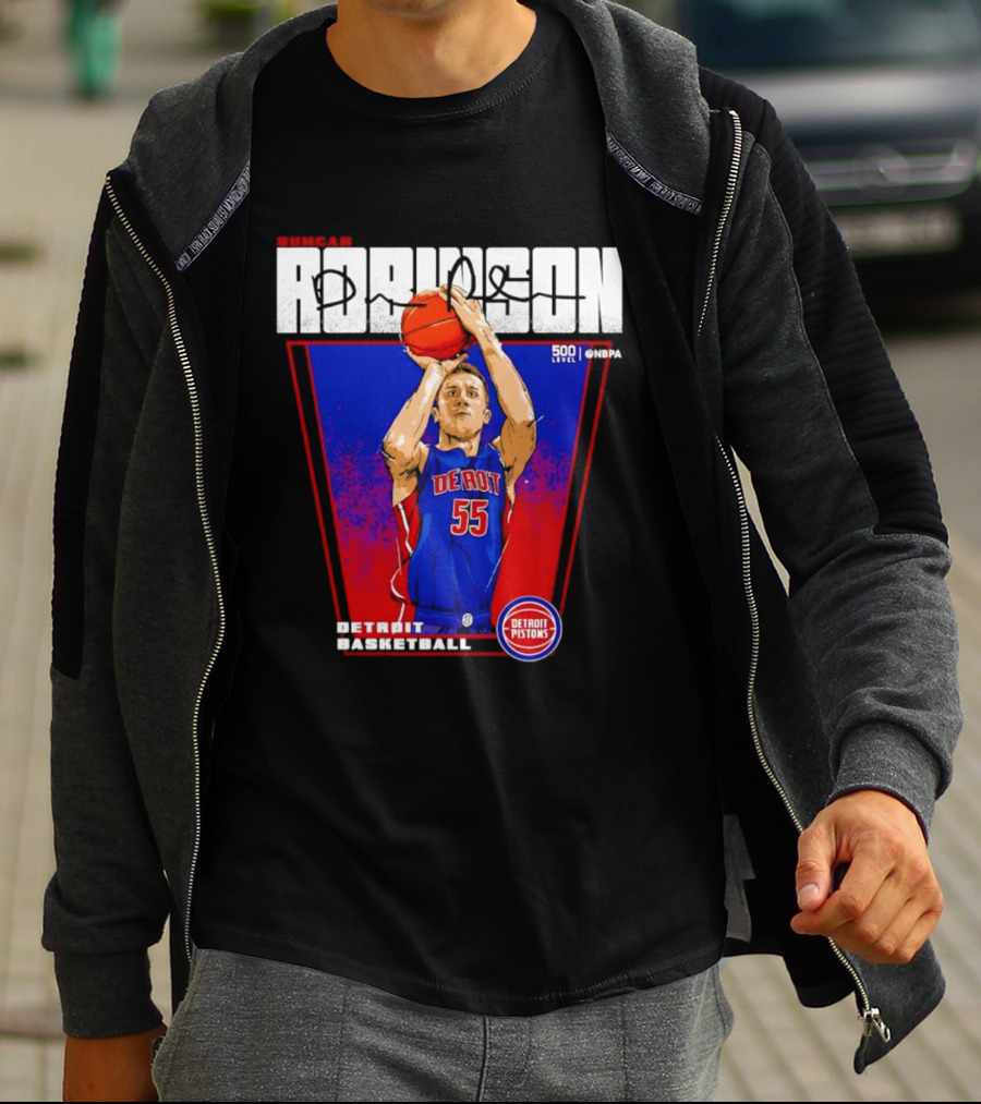 Duncan Robinson Detroit Pistons Basketball NBA Number 55 T-Shirt