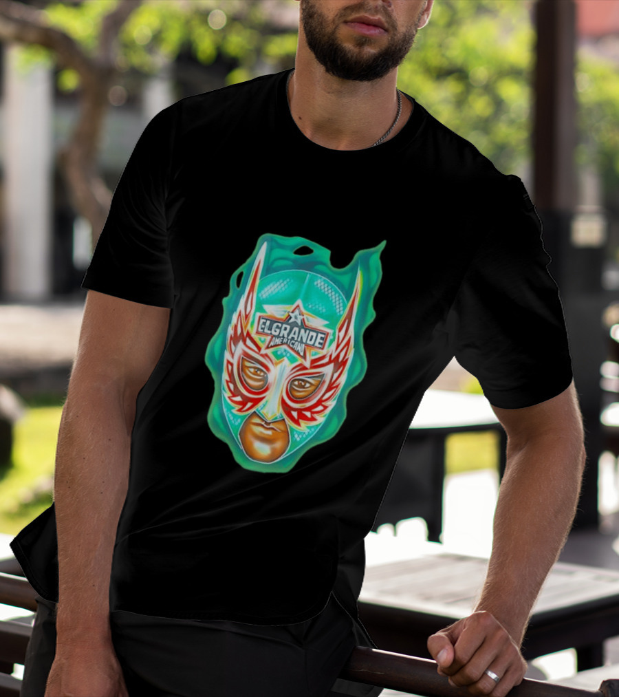 El Grande Americano Luchador Mask Art Bright T-Shirt