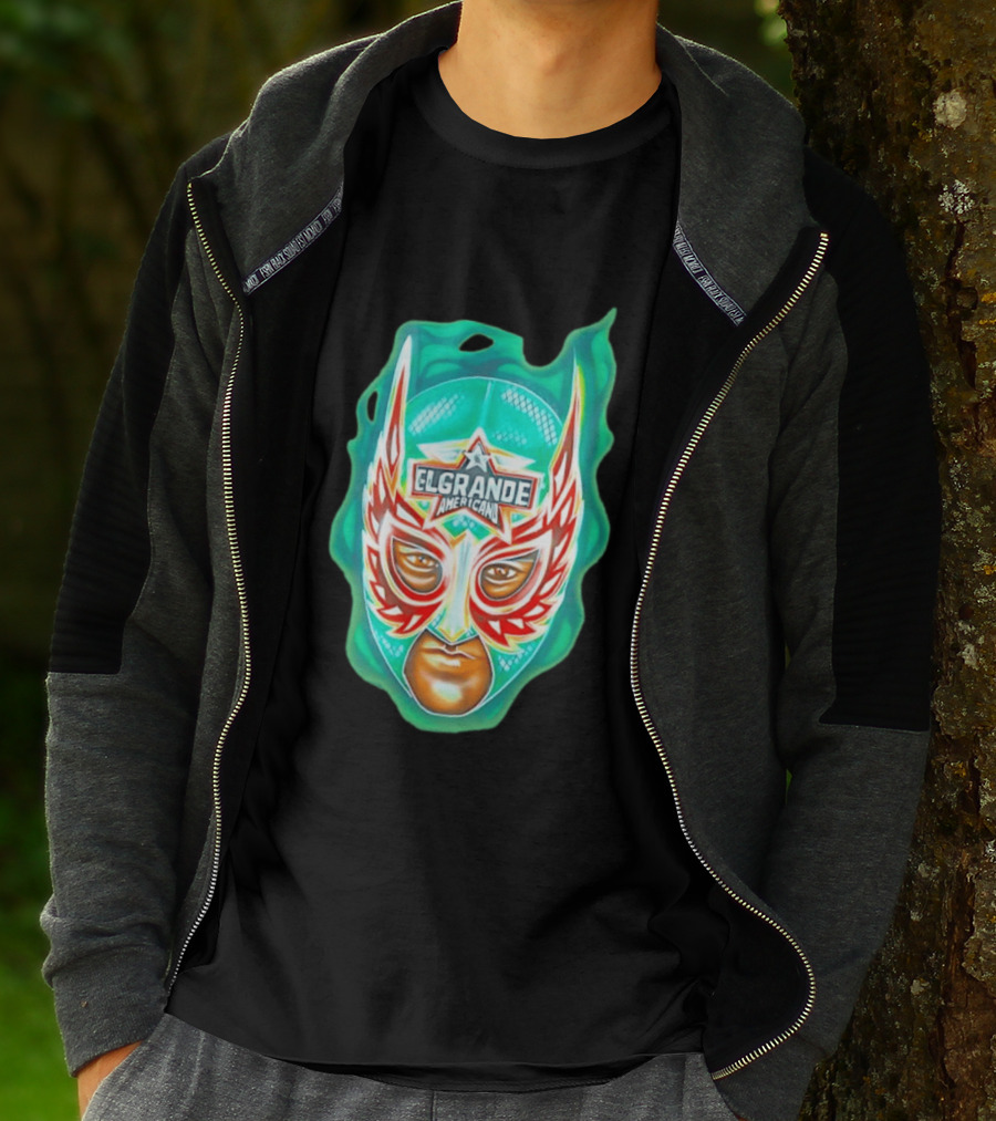 El Grande Americano Luchador Mask Art Bright T-Shirt