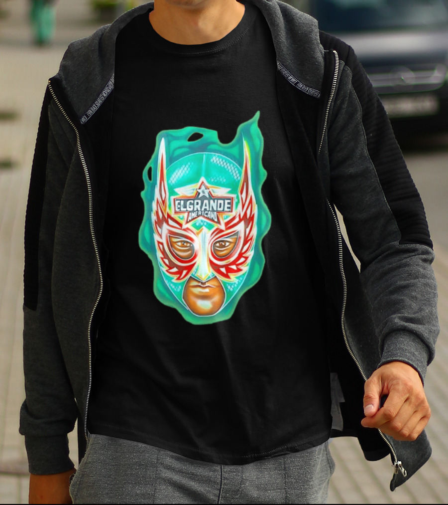 El Grande Americano Luchador Mask Art Bright T-Shirt