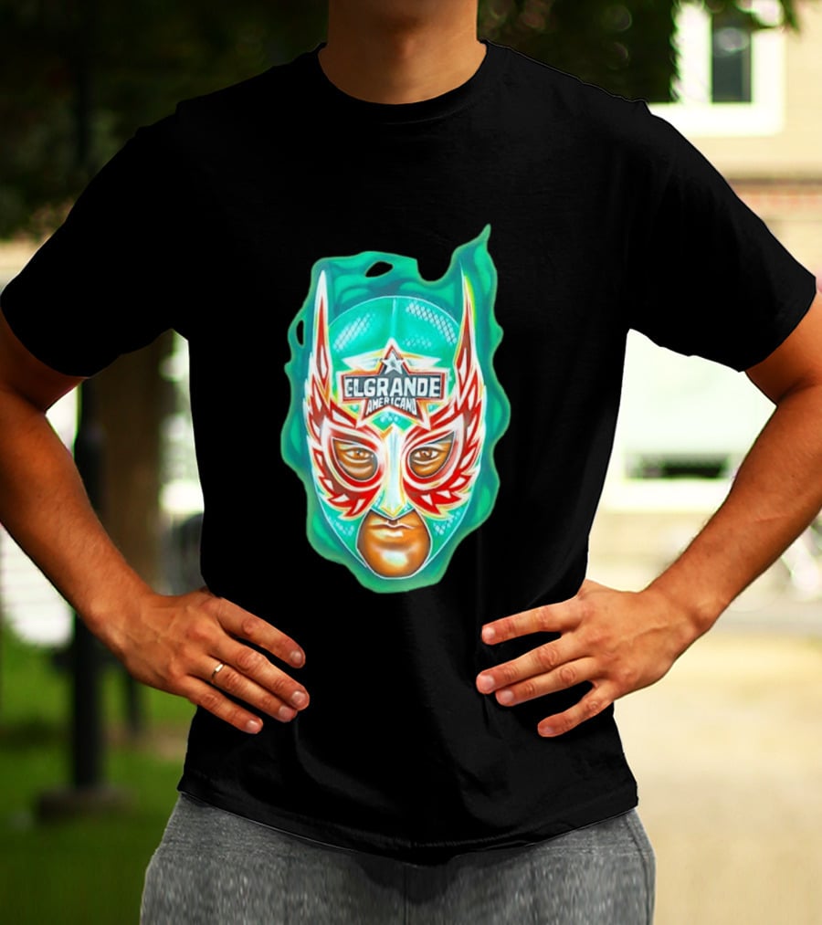 El Grande Americano Luchador Mask Art Bright T-Shirt