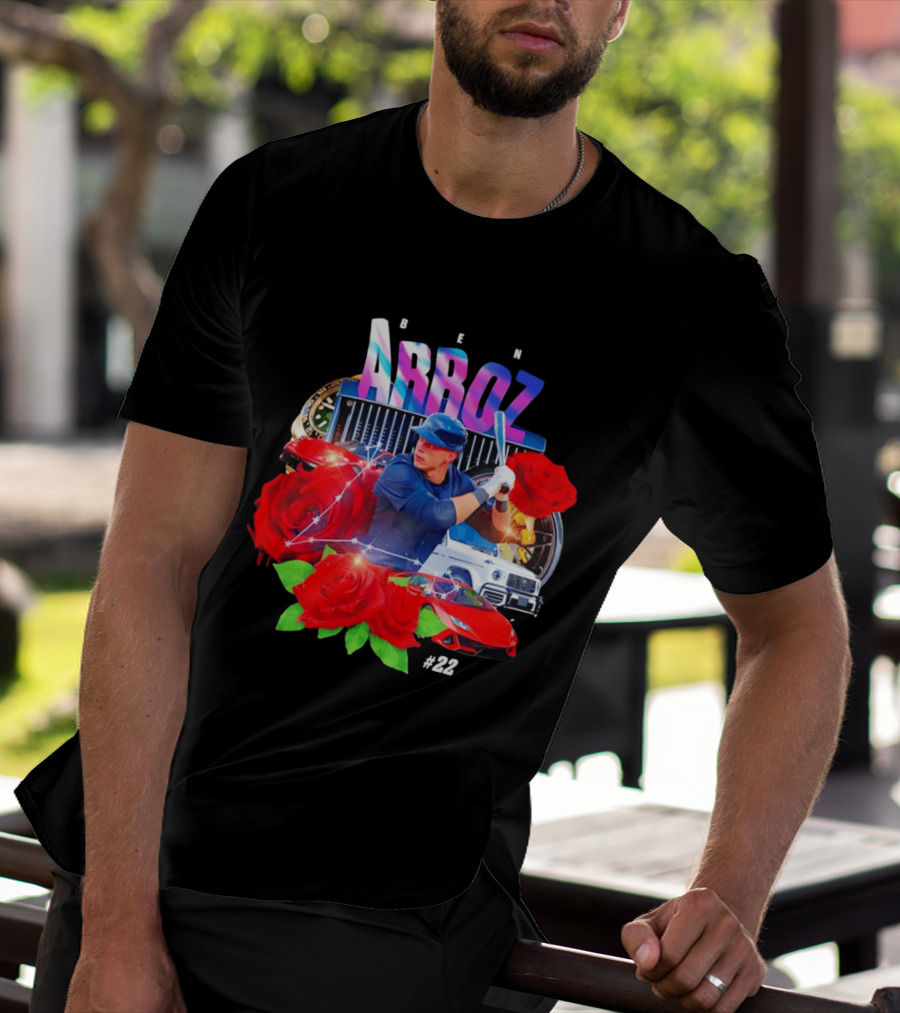 Ben Arroz Baseball Player Luxury Cars Roses #22 T-Shirt