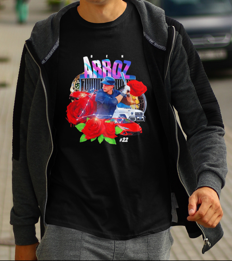 Ben Arroz Baseball Player Luxury Cars Roses #22 T-Shirt