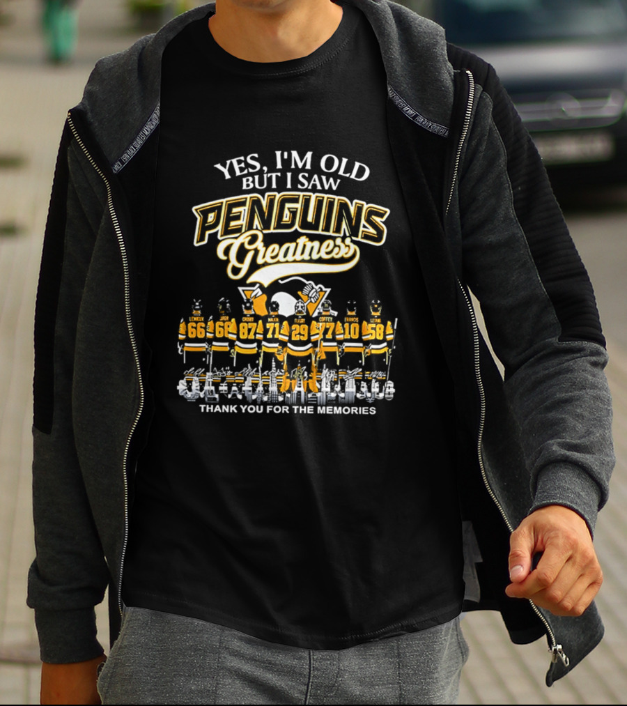 Yes I'm Old But I Saw Penguins Greatness Thank You For The Memories T-Shirt