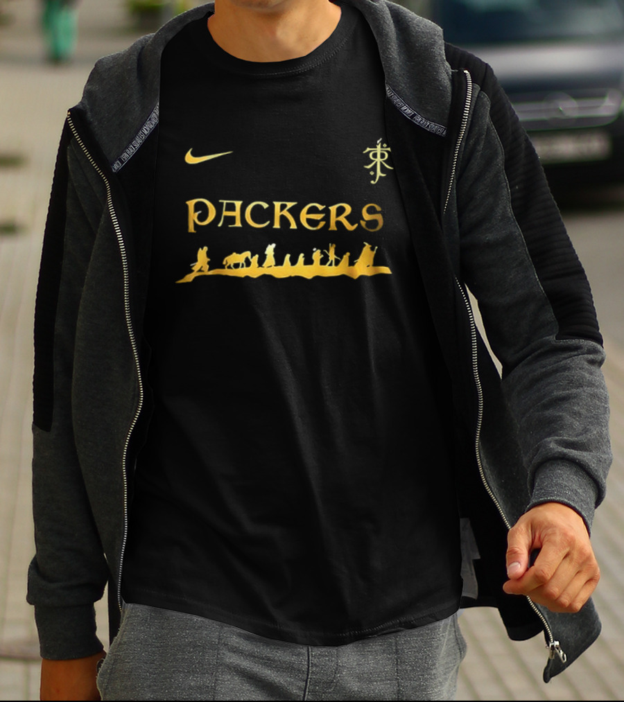 Nike Packers Fellowship Journey Football Lord Of The Rings Collaboration T-Shirt