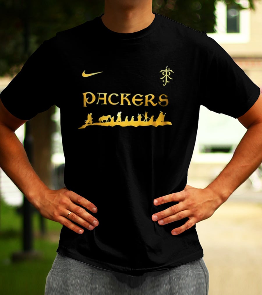 Nike Packers Fellowship Journey Football Lord Of The Rings Collaboration T-Shirt