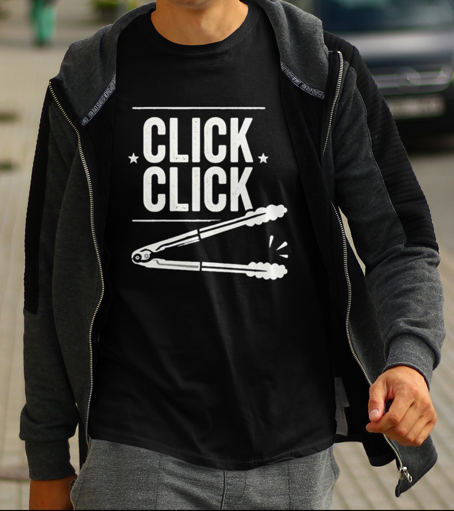 Click Click Grilling Dad Buffalo Cooking Tools Tongs T-Shirt