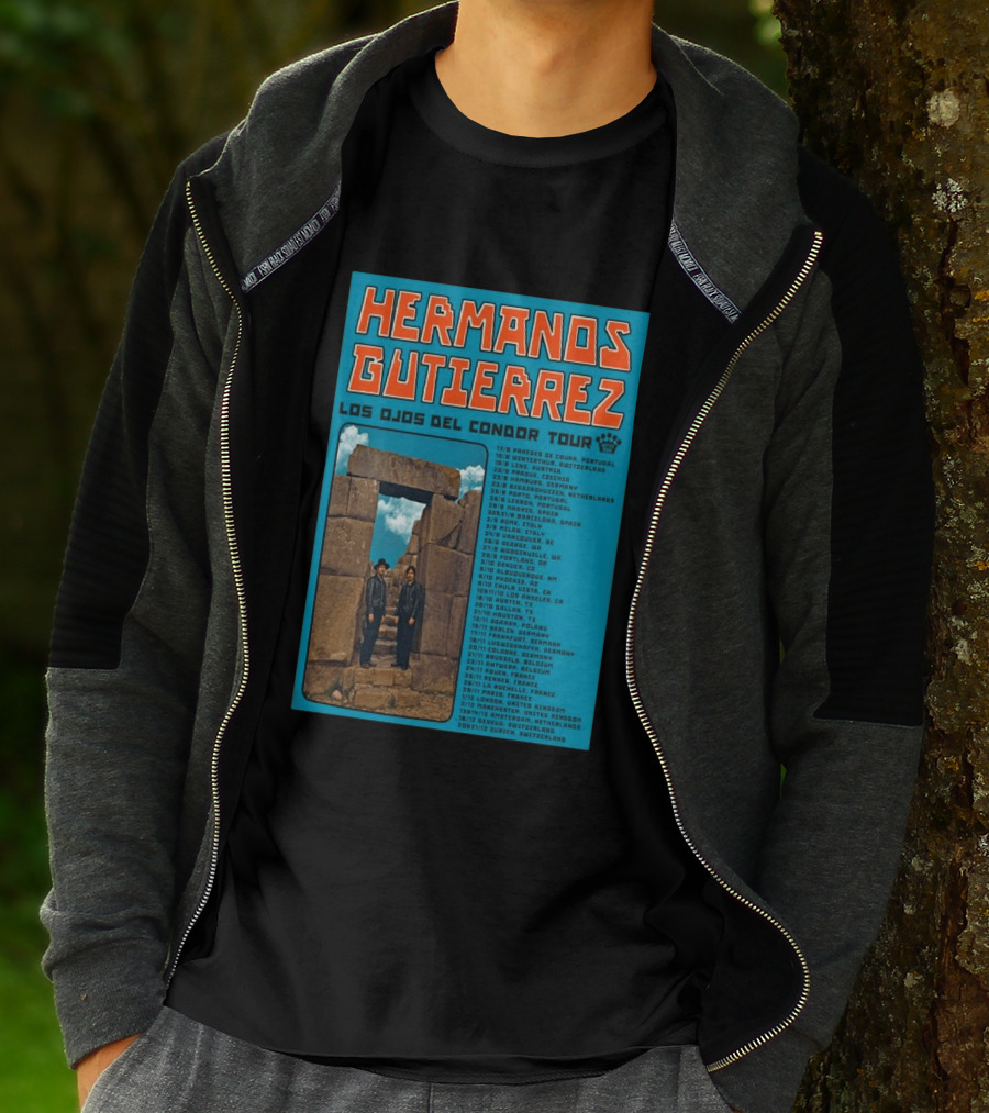 Hermanos Gutierrez Los Ojos Del Condor Tour 2026 Portugal Switzerland Germany Netherlands Spain USA Mexico Canada T-Shirt