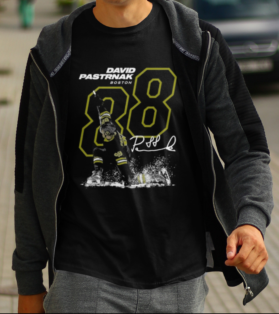 David Pastrnak 88 Boston Bruins NHL Player Fan Gear T-Shirt