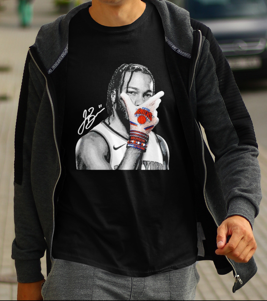 Jalen Brunson New York Knicks Burner Of The Year MJ Glove Pose T-Shirt